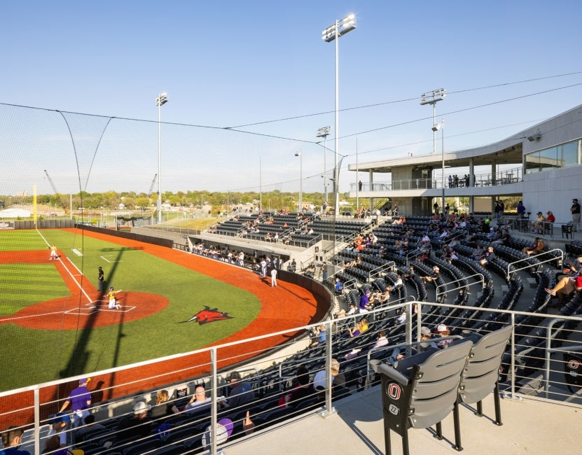 UNO Maverick Park left field stands