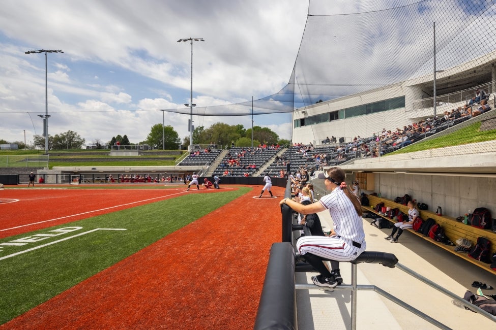 UNO Maverick Park softball dugout 