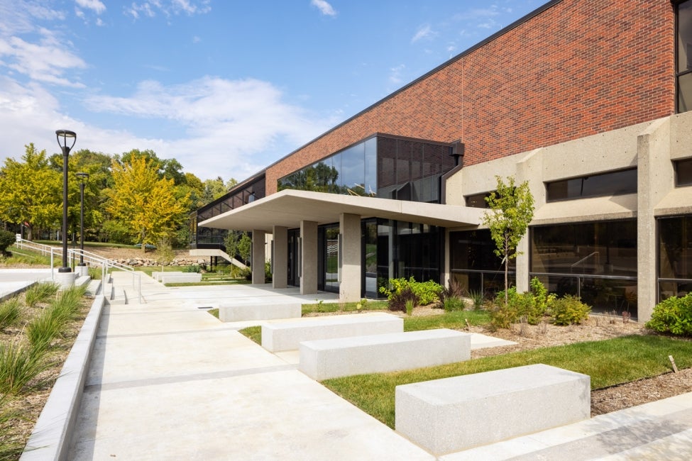 exterior view of University of Nebraska's Strauss Performing Arts Center