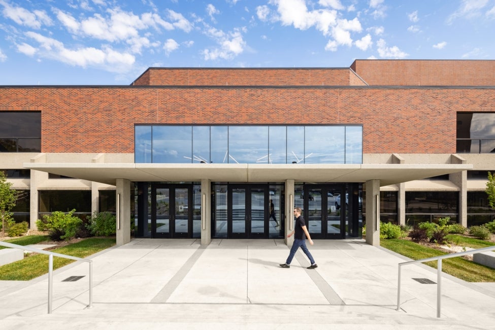 exterior view of University of Nebraska's Strauss Performing Arts Center