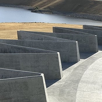 Completed USACE Isabella Dam labyrinth with teeth.