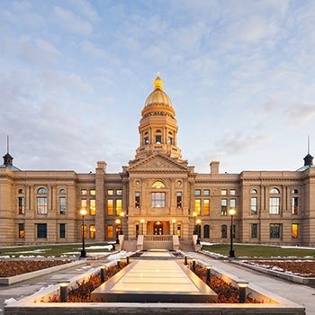 Wyoming State Capitol Exterior Plaza 