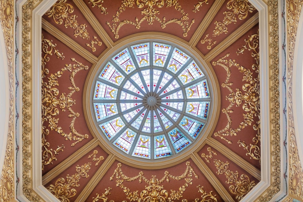 Wyoming State Capitol Atrium Stained glass HDR