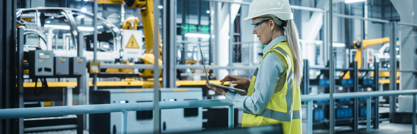 Woman in a manufacturing plant