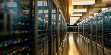 interior view of a data center