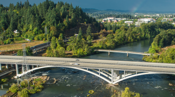 Bridge across a river