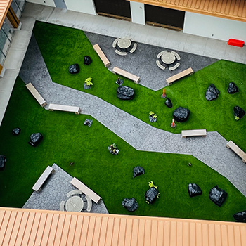 Hawaii State Hospital Forensic Patient Facility Courtyard Overhead