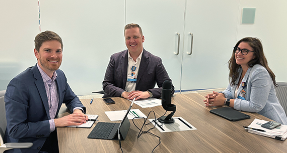 Brian Giebink of HDR with Jennifer Katzenstein and Justin Olsen of Johns Hopkins