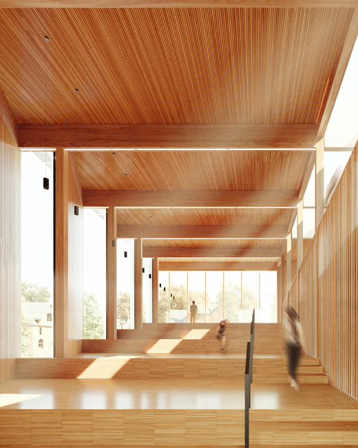 UNiversity Centre Mass Timber Stairs