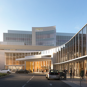 Sharp Memorial Hospital Front Entrance Rendering