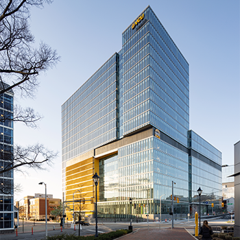 VCU Health Adult Outpatient Pavilion at Dusk