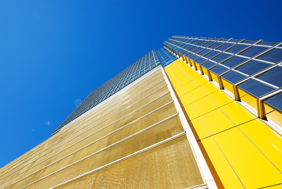 VCU Health Adult Outpatient Pavilion Gold Mesh Detail