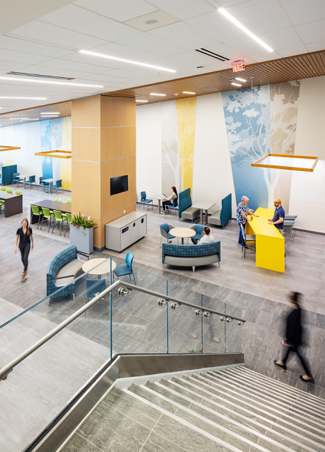 VCU Health Adult Outpatient Pavilion Lobby Stairs